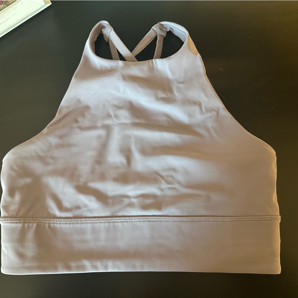Light purple high neck lululemon bra